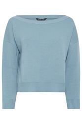 LIMITED COLLECTION Curve Blue Knitted Off Shoulder Jumper