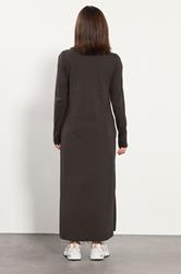 PixieGirl Petite Women's Chocolate Brown T-Shirt Cotton Maxi Dress | PixieGirl 2