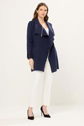 STAR Navy Blue Zip Detail Cardigan | StayByJM 1