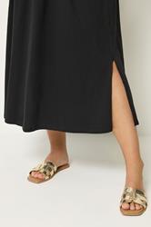 YOURS Plus Size Black Elasticated Waist Maxi Dress | Yours Clothing 4