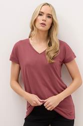 LTS PREMIUM Tall Coral Pink V-Neck Modal T-Shirts | Long Tall Sally 3