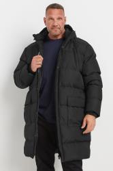 BadRhino Big & Tall Black Longline Puffer Jacket | BadRhino 1