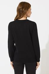 M&Co Black Sequin Embellished Baubles Christmas Jumper | M&Co 4