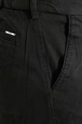 D555 Big & Tall Black Extendable Waist Stretch Chinos | BadRhino 2