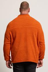 BadRhino Big & Tall Orange Sherpa Quarter Zip Fleece | BadRhino 2