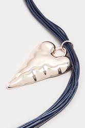 Gold Tone Statement Heart Pendant Necklace | Yours Clothing 2