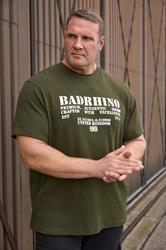 BadRhino Big & Tall Khaki Green Military Waffle Texture T-Shirt | BadRhino 1