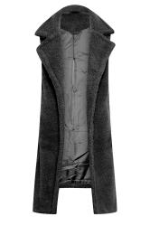 PixieGirl Petite Black Teddy Longline Gilet