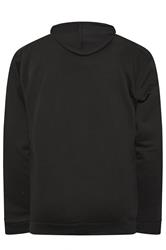 KAM Big & Tall Black 'South River' Fleece Lined Hoodie | BadRhino 4