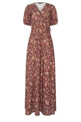 LTS Tall Orange Paisley Wrap Maxi Dress