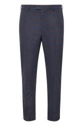 BadRhino Tailoring Big & Tall Blue & Red Checked Suit Trousers