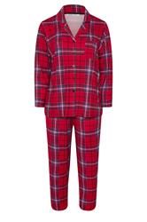 YOURS Plus Size Red Check Soft Touch Pyjama Set | Yours Clothing 6