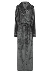 LTS Tall Charcoal Grey Shawl Collar Maxi Dressing Gown