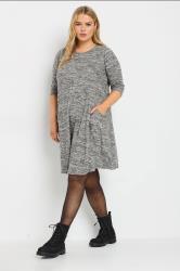 YOURS Curve Grey Soft Touch Pocket Dress | Yours Clothing 1