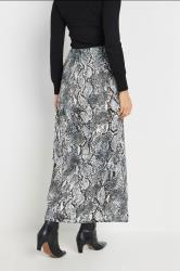 LTS Tall Grey Snake Print Slip-On Maxi Skirt | Long Tall Sally 2