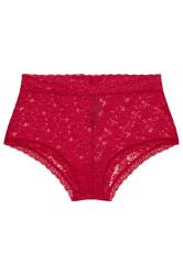 YOURSET Plus Size 3 PACK Red & Black Leopard Print Lace Mid Rise Shorts | Yours Clothing 12
