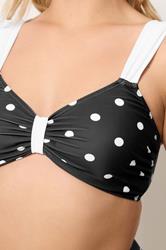 YOURS Plus Size Black Polka Dot Bikini Top | Yours Clothing 4