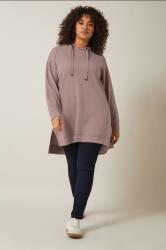 EVANS Plus Size Pink Luxe Drawstring Hoodie | Evans 1