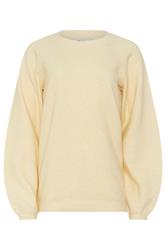 LTS Tall Butter Yellow Knit Balloon Sleeve Jumper