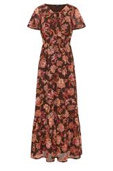 LTS Tall Women's Brown Floral Shirred Waist Maxi Dress | Long Tall Sally 5