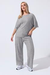 LIMITED COLLECTION Plus Size Grey Ribbed Top | Yours Clothing 3