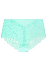 YOURSET 3 PACK Curve Plus Size Blue & White Lace Back High Waisted Knickers | Yours Clothing 10