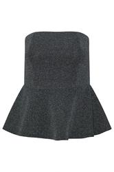 PixieGirl Petite Women's Black Sparkle Peplum Bandeau Top | PixieGirl 6