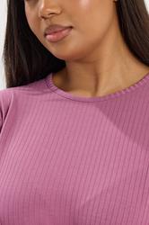 YOURS Plus Size Pink Ribbed Swing T-Shirt | Yours Clothing 4
