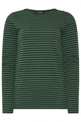 LTS Tall Green Striped Long Sleeve Top | Long Tall Sally 5