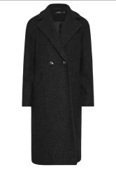 LTS Tall Women's Black Boucle Wrap Midi Coat | Long Tall Sally 6