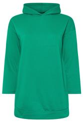 YOURS Curve Green Seam Detail Hoodie