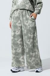LIMITED COLLECTION Plus Size Grey Graphic Tie Dye Joggers | Yours Clothing 1