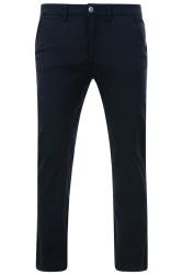 KAM Big & Tall Navy Blue Chino Trousers