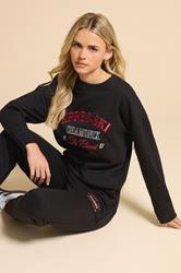 PixieGirl Petite Women's Black 'Apres Ski' Slogan Sweatshirt | PixieGirl 1