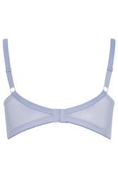 YOURS Plus Size Blue Hi Shine Lace Non-Padded Non-Wired Full Cup Bra | Yours Clothing 6