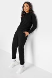 Petite Black Crew Neck Sweatshirt | PixieGirl 1