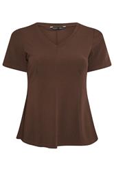 LIMITED COLLECTION Curve Chocolate Brown Corset Top