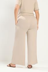 YOURS Plus Size Natural Brown Soft Touch Trousers | Yours Clothing 2