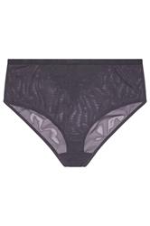 YOURS Plus Size Purple Floral Lace Mesh Full Briefs | Yours Clothing 6