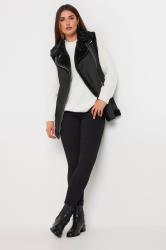 LTS Tall Women's Black Aviator Gilet Jacket | Long Tall Sally 2