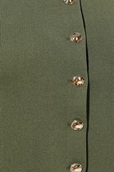 LIMITED COLLECTION Plus Size Khaki Green Knitted Waistcoat | Yours Clothing 5