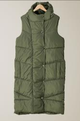 EVANS Curve Khaki Green Padded Gilet
