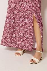 LTS Tall Women's Burgundy Red Paisley Wrap Maxi Dress | Long Tall Sally 5