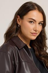 YOURSET 3 PACK Silver Tone Large Hoop Earrings Set | Yours Clothing 2