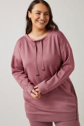 EVANS Plus Size Pink Luxe Zip Detail Sweatshirt | Evans  4