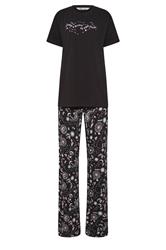 LTS Tall Women's Black Celestial Print Cotton Pyjama Set | Long Tall Sally 5
