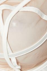 PLAYFUL PROMISES White Ramona Illusion Strap Underwired Bra | Yours Clothing 7