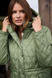 M&Co Sage Green Diamond Quilted Jacket | M&Co 1