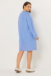 YOURS Plus Size  Blue Soft Touch Jumper Dress | Yours Clothing 2