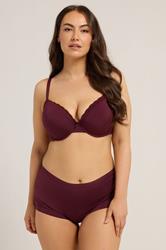 YOURSET 3 PACK Plus Size Red & Purple Lace Trim Padded Bras | Yours Clothing 5
